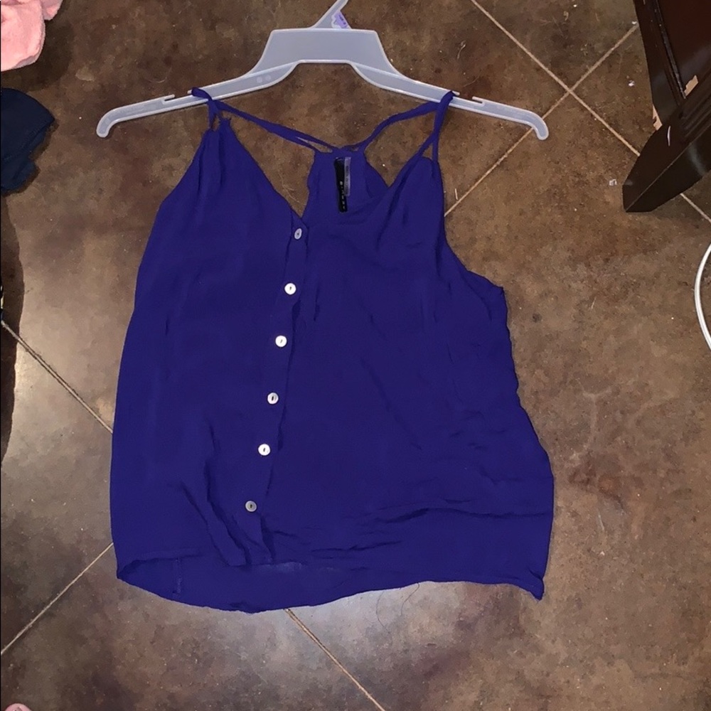 Racerback button down tank